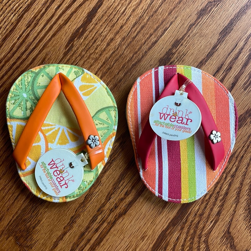 NWT | Drink Wear Wine Glass Coaster Set
